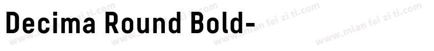 Decima Round Bold字体转换
